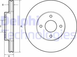 DELPHI Disc frana DELPHI BG4454 (BG4454) - automobilus