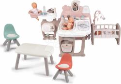 Smoby Set căsuță pentru păpușă Large Doll's Play Center Natur D'Amour Baby Nurse Smoby și măsuță KidTable cu 2 scăunele KidChair (SM220376-21) Papusa