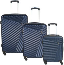 Rhino Barcelona kék 4 kerekű 3 részes bőrönd szett (barcelona-szett-kek)