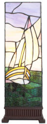 Clayre & Eef Veioza decorativa sticla multicolora polirasina Tiffany 18x18x48 cm (5LL-6293)