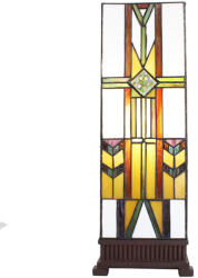 Clayre & Eef Veioza sticla multicolora polirasina maro Tiffany 18x18x48 cm (5LL-6296)