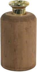 Clayre & Eef Vaza flori lemn maro ceramica aurie 9x17 cm (6H2114)