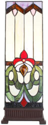 Clayre & Eef Veioza decorativa sticla multicolora polirasina maro Tiffany 18x18x48 cm (5LL-6295)