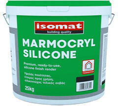 Isomat MARMOCRYL SILICONE Decor - tencuiala decorativa, siliconica, hidrofuga, profesionala (Culoare: ALB, Granulatie: 2, 5 mm)