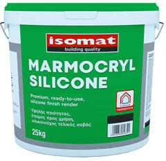 Isomat MARMOCRYL SILICONE Fine - tencuiala decorativa, siliconica, hidrofuga, profesionala (Culoare: ALB, Granulatie: 1 mm)