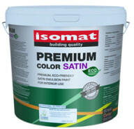 Isomat PREMIUM COLOR ECO SATIN - vopsea lavabila premium pentru interior cu aspect satinat (Culoare: Base D, Ambalare: Galeata 9.70 lt)