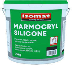 Isomat MARMOCRYL SILICONE Decor - tencuiala decorativa, siliconica, hidrofuga, profesionala (Culoare: ALB, Granulatie: 2 mm)