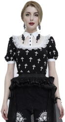 Devil fashion дамска тениска (топ) devil fashion -sweet pandemonium черно и бяло - tt22202