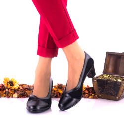  Pantofi dama casual din piele naturala toc 5 cm - NA112NPS - ellegant