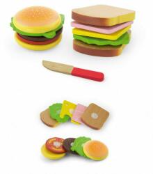 Viga Toys - Set hamburger si sandvis din lemn, (50810VG) Bucatarie copii