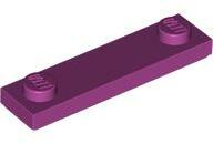 LEGO® 41740c71 - LEGO magenta lap 1 x 4 méretű, 2 bütyökkel, peremmel (41740c71)