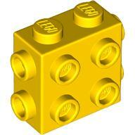 LEGO® 67329c3 - LEGO sárga kocka 1 x 2 x 1 2/3 méretű, bütykökkel 3 oldalán (67329c3)