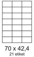 Smartline Címkék 70x42, 3mm 21 címke laponként 100 ív Smartline