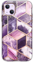 SUPCASE Husa Supcase Cosmo compatibila cu iPhone 13/14, Protectie display, Marble Purple (843439118577)