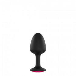 Dorcel Geisha Plug Ruby M - pink köves anál plug (fekete)