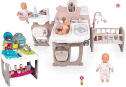 Smoby Set căsuță pentru păpușă Large Doll's Play Center Natur D'Amour Baby Nurse Smoby și clinică veterinară cu animale păpușă 32 cm (SM220376-25) Papusa