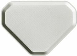  Önkiszolgáló tálca, háromszögletű, műanyag, éttermi, fehér-mákos, 47, 5x34 cm (KHMU216) - tutitinta