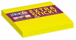 STICK N Öntapadó jegyzettömb, 76x76 mm, 90 lap, STICK N "Extra Sticky", neon sárga (SN21670) - tutitinta