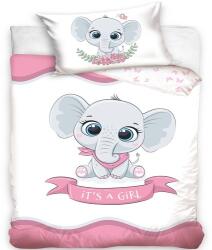 Sonne Set lenjerie de pat din 2 piese pentru bebeluși Sonne - Little Elephant Pink (BABY226006 - BABY)