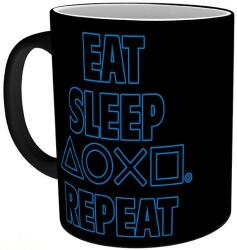 ABYstyle Cana cu efect termo ABYstyle Games: PlayStation - Eat Sleep Repeat (MGH0071)