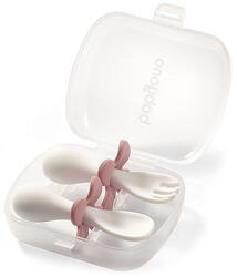 Babyono Set de tacâmuri ergonomice Babyono - Roz (5901435412954) Set pentru masa bebelusi