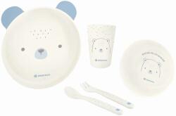 KikkaBoo Set de hranire din plastic KikkaBoo - Bear with Me, Blue (31302040136) Set pentru masa bebelusi