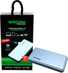 PATONA Powerbank Stark 1.0 PD65W 20000mAh cu 2 cabluri integrate (USB-C si Lightning) PATONA Premium (PT-9991)