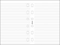 FILOFAX Kalendárium betét, jegyzetlap, pocket méret, vonalas, FILOFAX, fehér (nfx213008) - irodaszer