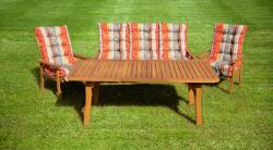 Keményfa kerti bútor pados Relax szett M908-as Bordó-szürke (30030R-M908)