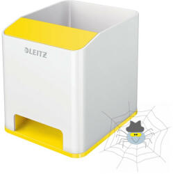 LEITZ Írószertartó műanyag LEITZ Wow 2 rekeszes fehér/sárga - spidershop