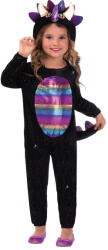 Amscan Costum pentru fete - Dino negru - violet Mărimea - Copii: L Costum bal mascat copii