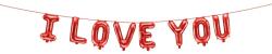 PartyDeco Balon din folie - I Love You, 260x40 cm