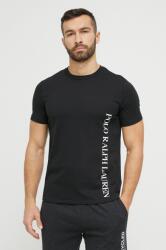 Ralph Lauren pizsama póló fekete, nyomott mintás - fekete XL