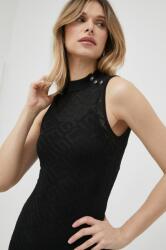 GUESS ruha fekete, mini, testhezálló - fekete M - answear - 35 990 Ft