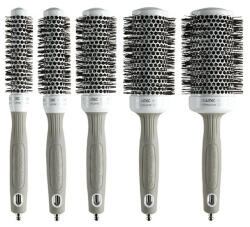 Olivia Garden Kit cu 5 perii Expert Blowout Shine White&Gray (5414343020093)