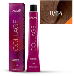 LAKMÉ COSMETICS Vopsea de par permanenta 8/64 blond deschis castaniu cupru Collage 60ml (8429421286411)