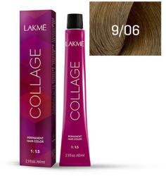 LAKMÉ COSMETICS Collage Vopsea de par permanenta 9/06 blond foarte deschis natural cald 60ml (8429421290616)