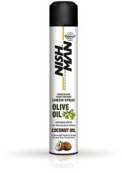 NishMan Spray hidratant de stralucire si netezire pentru barbati Coconut+Olive Oil 400 ml (8682035086444)