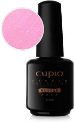 Cupio Oja semipermanenta Rubber Base French Collection - Flamingo Shimmer Green 15 ml (C1484)