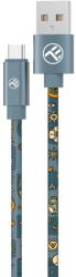 Tellur Cablu Graffiti Tellur USB to Type-C, 3A, 1m, albastru (TLL155671) - vexio