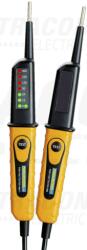 TRACON 2 pólusú feszültségvizsgáló LED kijelző és AVK teszter 6-400V AC/DC, 30mA FI-Test (PANVOLTTESTER400FI)