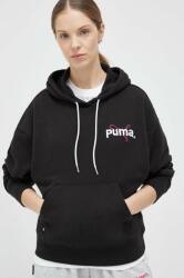 PUMA felső fekete, női, nyomott mintás, kapucnis - fekete XS - answear - 15 990 Ft