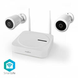 Nedis SmartLife vezeték nélküli kamerarendszer | 2x Camera | Full HD 1080p | IP65 | Éjjellátó | Fehér (SLNVR201CWT)