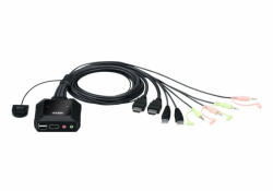 ATEN CS22H 2-Port USB 4K HDMI Cable KVM Switch with Remote Port Selector (CS22H) - tobuy