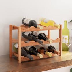 vidaXL Raft de vin pentru 12 sticle, lemn masiv de nuc (350360)