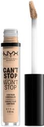 NYX Cosmetics Can't Stop Won't Stop 6 Vanilla korrektor foltok és sötét karikák ellen, 3.5 ml (800897168582)
