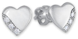 Brilio Silver Ezüst szív és kristály fülbevaló 436 001 00544 04 - vivantis