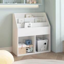 vidaXL Raft de reviste pentru copii, alb, 71x30x78, 5cm, lemn prelucrat (339522) Raft