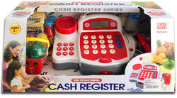 Magic Toys Elektronikus piros-fehér multifunkciós pénztárgép kiegészítőkkel MKC831597