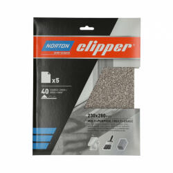 Norton Clipper A213 univerzális csiszolópapír 230x280mm P40, 5 db/csomag (CT218243)